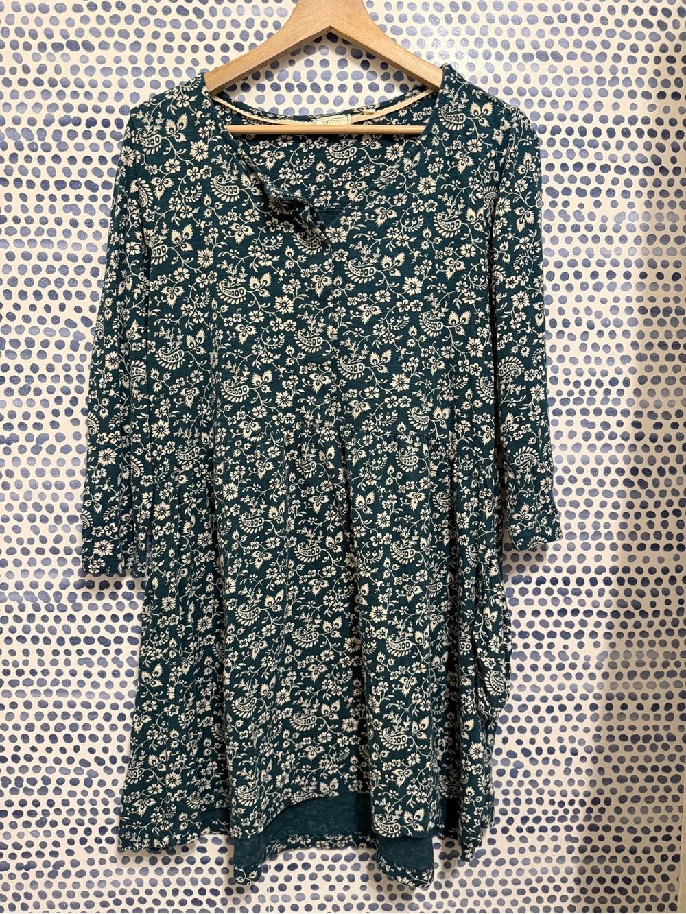 Fat Face Teal Floral Swing Dress